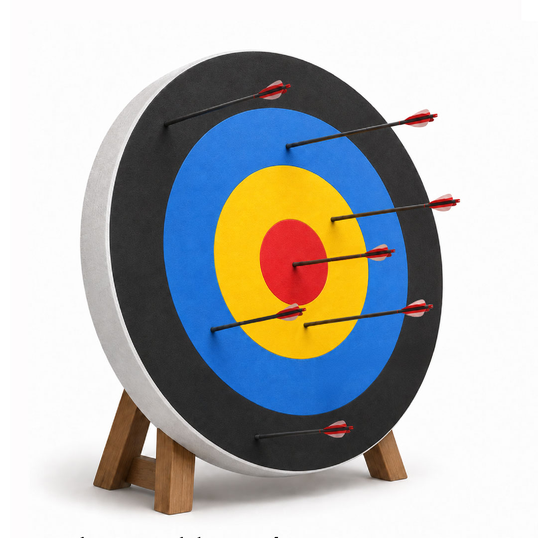 The TARGET graphic &mdash; seven arrows, seven days